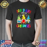 100th Day 100 Days Of School Gnome Costume Colorful T-Shirt