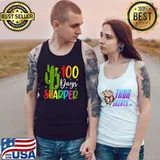100th Day Of School Teacher 100 Days Sharper Cactus Retro T-Shirt Tank Top