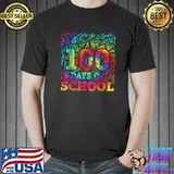 100th Day Of School Tie Dye Teachers Happy 100 Days T-Shirt