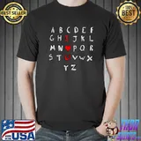 ABC Alphabet I Love You English Teacher Valentines Day T-Shirt