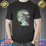 Acid Techno Face Raver & DJ Trippy Optical Illusion Glitch T-Shirt