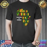 Africa Education Is Freedom Library Book Lover Black History T-Shirt