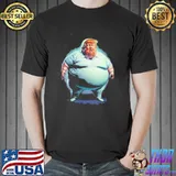 Agolf twitler fat Donald Trump caricature golfer art shirt