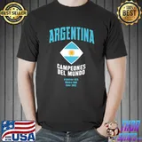 Argentina Campeons Del Mundo World Champion 2022 Flag T-Shirt