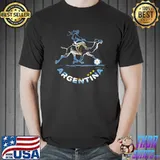 Argentina Flag Three Stars Argentina Corazón Bandera Camel T-Shirt