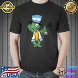 Argentine fan tortoise clothes flag argentina football champion T-Shirt