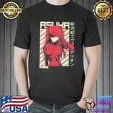 Asuka langley graphic neon genesis evangelion classic shirt