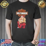 Bad santa riding a harleydavidson christmas design shirt