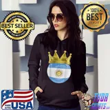 Ball With Crown Winner Argentina 3 Stars Argentinian Goat Three Stars 10 Argentina T-Shirt Hoodie