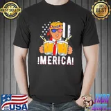 Beer Trump ‘merica funny Trump patriot funny 4th of july classic shirt