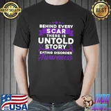 Behind Every Scar There Is Untold Story Eating Disorder Stars T-Shirt