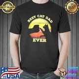 Best Cat Dad Ever Cute Cat Lover Father's Day Vintage T-Shirt