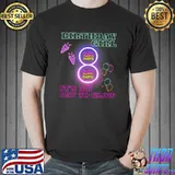 Birthday Girl's It's My Day To Glow Eighth Birhtday Party Design T-Shirt