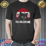 Black Cat Anti Valentines Day Vintage Single Awareness Sarcasm T-Shirt