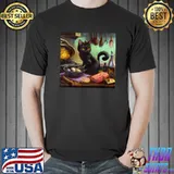 Black Cat Cook Bacon And Eggs T-Shirt