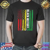 Black History Month 247365 African American Flag Melanin Black T-Shirt