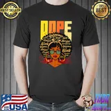 Black Queen Afro Women Unapologetically Dope Gift Watercolor T-Shirt