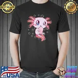 Bubble Boba Tea Kawaii Anime Axolotl T-Shirt