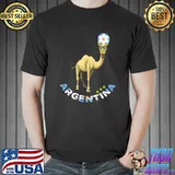 Camel And Ball Argentina Flag Three Stars, Argentina Corazón Bandera Champions T-Shirt