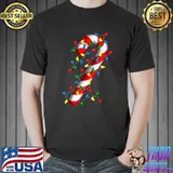 Candy Cane Merry And Bright Christmas Lights Candy Costume T-Shirt
