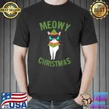 Cat Meme Gift Cat Lover Meowy Christmas T-Shirt