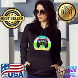 Cat videogames controller retro cat and gaming lover T-Shirt Hoodie