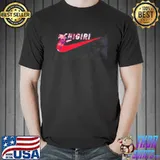 ChigirI hyoma sports nike logo blue lock shirt