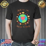 Children Can Change The World Diversity Art By Farah Aria Earth T-Shirt