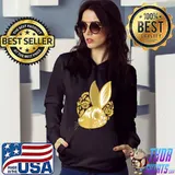 Chinese new year 2023 happy rabbit with flowers and daisies T-Shirt Hoodie