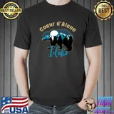 Coeur d'Alene Idaho Bear Silhouette Moon Forest Mountains T-Shirt