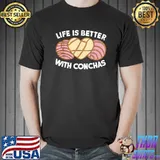 Conchas Pan Dulce Latina Mexican Mujer Concha Pastry T-Shirt