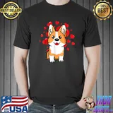 Corgi Dog Valentines Day Love Heart For Dog Lovers T-Shirt