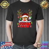 Cousin Crew Christmas Reindeer Buffalo Red Pajamas Family T-Shirt