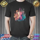 Creative Colorful Cello Illustration T-Shirt