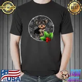 Custom Christmas Design Teacup Yorkshire Pets Dogs Puppy T-Shirt