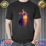 Cute Cat Art Watercolor Portrait Hand Drawing Cat Lover T-Shirt