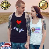 Cute Valentine's Day Matching Couple Video Gamer T-Shirt Tank Top