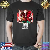 Cwm Wales Welsh Flag Y Ddraig Goch Dragon T-Shirt