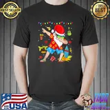 Dabbing Santa Christmas Summer Tropical Hawaiian Surfing T-Shirt