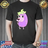 Eggplant costum courage the cowardly dog classic shirt