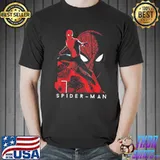 Far from home portrait tech background spider man shirt