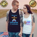 Gamer Education Is Important But Gaming Is Importanter Controller Crown T-Shirt Tank Top