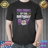 Grandpa Of The Birthday Boy Astronaut Outer Space Papa T-Shirt