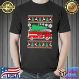 Grisworld with fire truck merry firefighter ugly christmas perfect gift shirt