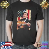 Guitarist johnny cast American flag vintage johnny cash design classic shirt