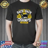 Hail To The Victors Back 2 Back Champs Michigan Wolverines Big Ten 2022 T-Shirt