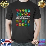 Hands Watercolors I've Loved My Class For 100 Days Of School Brighter Smarter T-Shirt