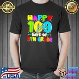Happy 100th Day Of 5th Grade Teachers Pencils 100 Days Of School T-Shirt
