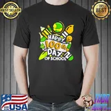 Happy 100th day of school teacher student 100 days earth T-Shirt