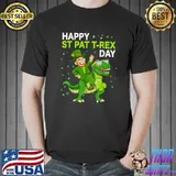 Happy St Pat Trex Day Dino St Patricks Day Toddler T-Shirt